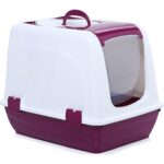 Milo Kapalı Kedi Tuvaleti Fuşya 37 x 50 x 39,5 cm - Görsel 2