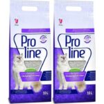 Proline Pro Line Lavanta Kokulu Topaklaşan Kedi Kumu 10 Lt (2 Adet)