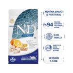 N&D Ocean 1;5 kg Düşük Tahıllı Morina Balıklı Portakallı Yetişkin Kedi Maması