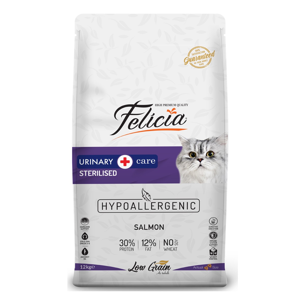 10652093906994.jpg Felicia Az Tahıllı 12 kg Sterilised Somonlu Hypoallergenic Kedi Maması - Görsel 1