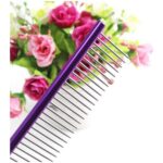 Buffer Parlak Metal Köpek Tarağı Renkli Pet Köpek Pire Tarağı Köpek Tüyü Tarama - Görsel 4