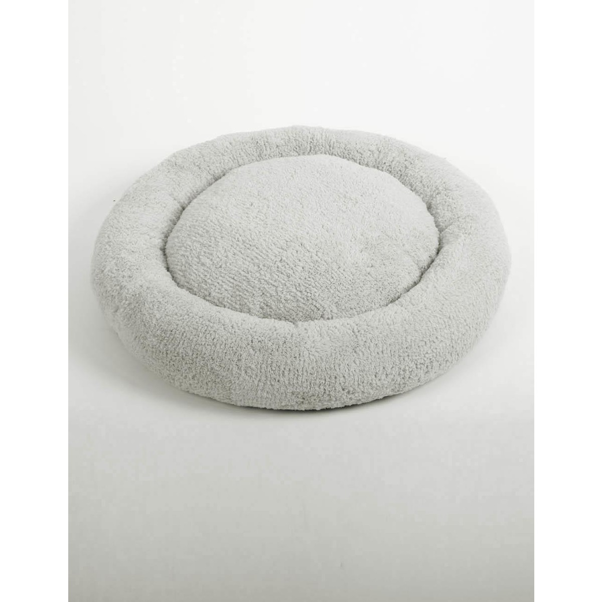 110000011139071.jpg Cookie Pet Sherpa Polar Yıkanabilir Yuvarlak Köpek Kedi Yatağı 50 cm Açık Gri - Görsel 1