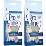 Proline Doğal Kedi Kumu 10 lt x 2 Adet Kokusuz ve Topaklaşan Uzun Süreli Kullanım İçin