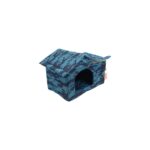 La Vista  Çatılı Kedi ve Köpek Evi Mavi Kamuflaj Dış Mekan