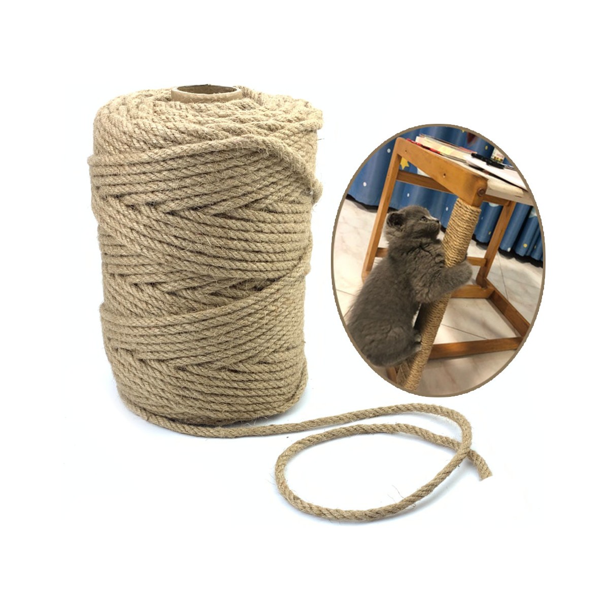 110000064491355.jpg Alfa Tasarım Kedi Tırmalama Ipi 3 Mm X 15 Metre - Görsel 1