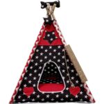 Moonstar Xl Kırmızı Siyah Yıldızlı Kedi Köpek Çadırı 70 x 70 cm