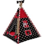 Moonstar Xl Kırmızı Siyah Yıldızlı Kedi Köpek Çadırı 70 x 70 cm - Görsel 2