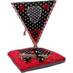 Moonstar Xl Kırmızı Siyah Yıldızlı Kedi Köpek Çadırı 70 x 70 cm - Görsel 3