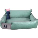 Nohov  Lux Seri İç Mekan Fermuarlı Yıkanabilir Kedi ve Köpek Yatağı Turkuaz S