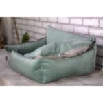 Nohov  Lux Seri İç Mekan Fermuarlı Yıkanabilir Kedi ve Köpek Yatağı Turkuaz S - Görsel 3