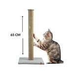 Pugalo Tırmalama Pugalo 65 cm Büyük Kedi Tırmalam Tahtası Catnipli Uzun Tırmalama Tahtası  Minder Yüzey Gri