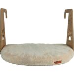 Pugalo Tırmalama PUGALO Kalorifer  Radyatör Petek Yatağı Kedi Köpek Geniş Kalorifer Yatağı Silinebilir Krem Rengi - Görsel 3