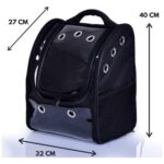 Zavansa Kedi Köpek Taşıma Sırt Çantası Astronot Çanta - Siyah - Görsel 2