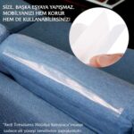 Paw Away Kedi Eğitim Bandı Tekyüz Yapışkanlı Tırmalama Caydırıcı Koltuk Mobilya Koruyucu Şeffaf 25x45 cm 4 Adet - Görsel 3