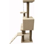 Nursoft B-08 Kedi Tırmalama  Kedi Evi ve Kedi Oyun Evi - Bej - Görsel 2