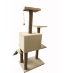 Nursoft B-08 Kedi Tırmalama  Kedi Evi ve Kedi Oyun Evi - Bej - Görsel 3