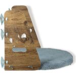 Pugalo Tırmalama Pugalo  Cam Yatağı Vantuzlu Kedi Cam Yatağı Pugalo Vantuzlu Yatak Gri - Görsel 3