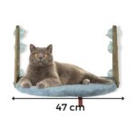 Pugalo Tırmalama Pugalo  Cam Yatağı Vantuzlu Kedi Cam Yatağı Pugalo Vantuzlu Yatak Gri - Görsel 4