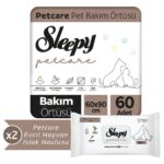 Sleepy Petcare 2X30 Adet Pet Bakım Örtüsü + 2X60 Evcil Hayvan Islak Havlusu - Görsel 2