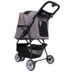 Mixpet Üç Tekerlekli Katlanabilir Küçük Irk Kedi Köpek Arabası 15 Kg. Gri M