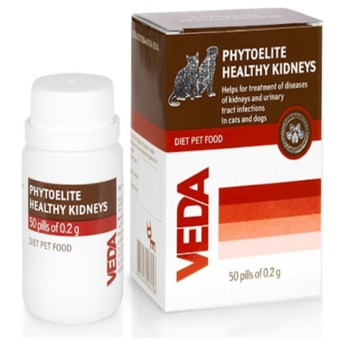 110000200386270.jpg Veda Phytoelıte Healthy Kıdneys Akut ve Kronik Böbrek, Idrar Yolu Hastalıklarında Gıda Takviyesi Kedi&köpek 50 Tablet - Görsel 1