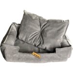 Brt Pet Kedi Yatağı, Küçük Irk Köpek Yatağı 60x45 Karışık Gri Tonlarda - Görsel 4