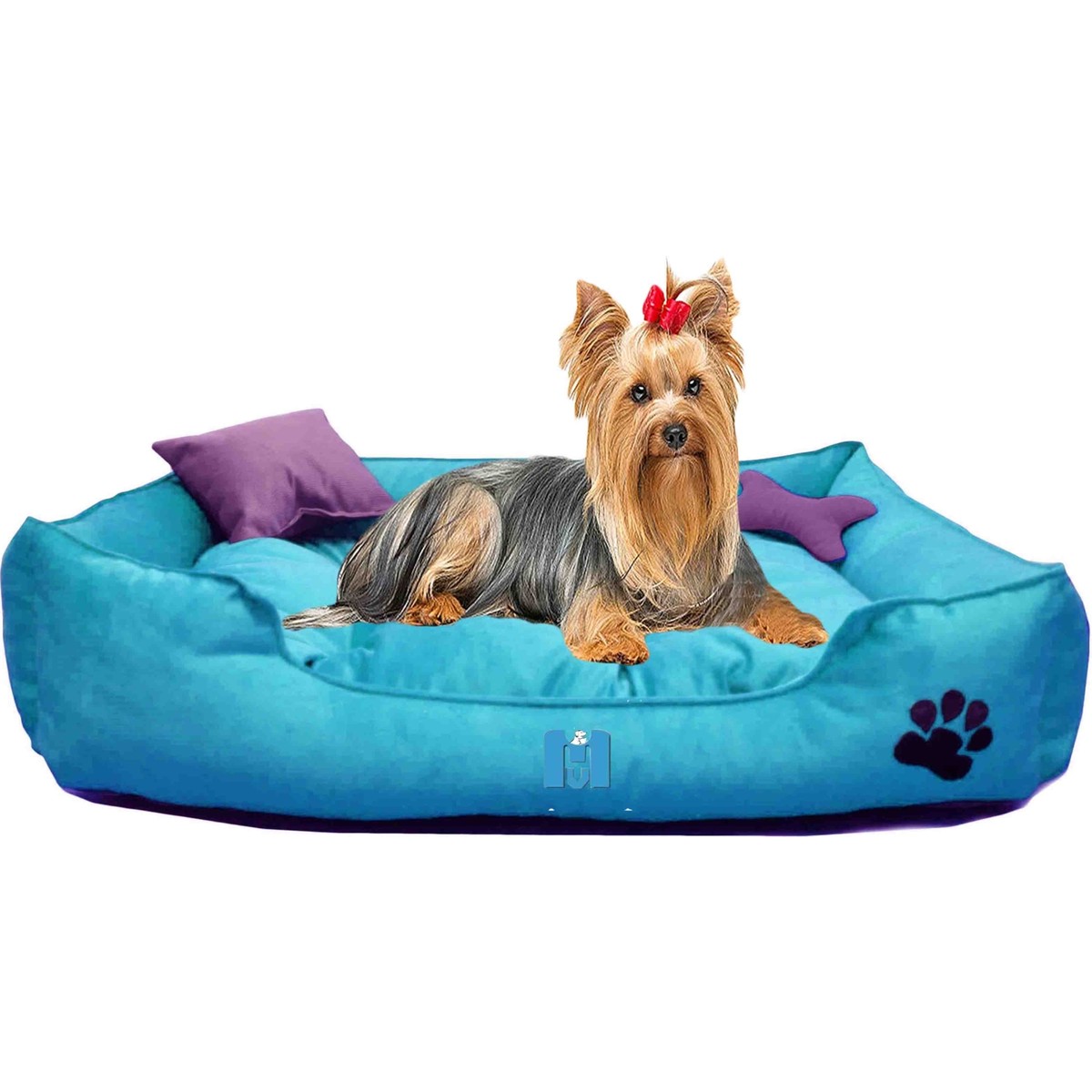 110000261198161.jpg Mavi Vitrin Ultrasoft Orta Irk Yıkanabilir Evcil Canlı Yatağı Silikonlu Elyaf Dolgulu Mukavemetli Kumaş - Görsel 1