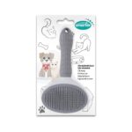 Smarter Tüy Toplayıcı Otomatik Temizlenen Tuşlu Tarak Fırça Kedi Köpek Evcil Hayvan Gri - Görsel 2