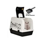 Yıldızhane Kırılmaz Kapaklı Büyük Kapalı Kedi Tuvaleti - Kürek Hediyeli - Görsel 4