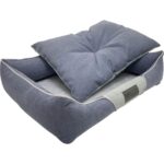 Pawiyans Couch Box Kedi Köpek Yatağı Yıkanabilir Fermuarlı Astarlı Elyaf Dolgu - Görsel 3