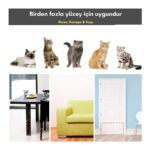 Bant Marketim Kedi Caydırıcı Eğitim Bandı, Mobilyalar Için Tırmalamaya Karşı Önleyici, %100 ŞEFFAF10 cm x 10 mt - Görsel 3