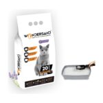 Wondersand 20 Lt Beyaz Bentonit Kalın Tane Lavanta Kokulu Süper Topaklanan Premium Kedi Kumu