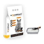 Wondersand 20 Lt Beyaz Bentonit Ince Tane Portakal Kokulu Süper Topaklanan Premium Kedi Kumu
