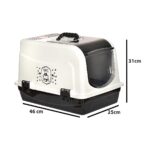 Yıldızhane Small Küçük Boy Kapalı Kedi Tuvaleti ve Kürek Hediyeli - Yavru Kediler Içindir - 25X46X31