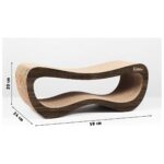 Felidae Oluklu Mukavva Karton, Kedi Tırmalama Kanepesi - Medium (59x20x24cm) Kedi Tırmalama Kartonu, Kedi Tırmalama Direği, Kedi Tırmalama Tahtası, Kedi Tırmalama Lounge - Görsel 2