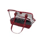 Mixpet Küçük Irk Köpek Askılı Şeffaf Taşıma Çantası Kırmızı 49 x 15 x 30 cm - Görsel 3