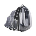 Ksburda Fileli Açılabilir Şeffaf Astronot Evcil Hayvan Taşıma Çantası Siyah - Görsel 4