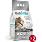 BentySandy Aktif Karbonlu Topaklanan İnce Taneli Kedi Kumu 10lx2