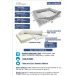 Pawiyans Bolster Üst Kalite Köpek Yatağı 6,5 ve 10 cm Süngerli Kılıflı  Sıvı Geçirmez Alezli 2 Fermuarlı - Görsel 2