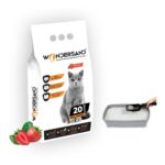 Wondersand 20 Lt Beyaz Bentonit Ince Tane Çilek Kokulu Süper Topaklanan Premium Kedi Kumu