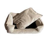 Brt Pet Kedi Yatağı, Küçük Irk Köpek Yatağı 60X45 Krem Tonlarda - Görsel 3