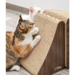 Felidae Doğal Kedi Otlu ve Zilli Toplu Kedi Tırmalama Kartonu, Sıkıştırılmış Oluklu Mukavva Karton Kedi Tırmalaması 38X24X24CM - Görsel 2