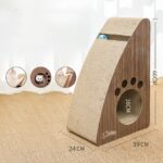 Felidae Doğal Kedi Otlu ve Zilli Toplu Kedi Tırmalama Kartonu (X-Large), Sıkıştırılmış Oluklu Mukavva Karton Kedi Tırmalaması 60X39X24CM - Görsel 4