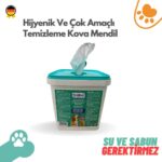Bioxi® Evcil Hayvanlar Için Tüy ve Pati Hijyenik ve Çok Amaçlı Temizleme Kova Mendil - Görsel 3