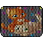 ‎Miapet Miapet Elekli Desenli Kedi Tuvalet Önü Paspası 60 x 45 cm Pati Kediler