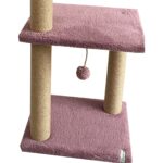 Nursoft İki Katlı Kedi Tırmalaması Büyük Tırmalama Tahtası Gül Kurusu - Görsel 2