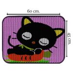 ‎Miapet Glipet Elekli Desenli Kedi Tuvalet Önü Paspası 60 x 45 cm Uyuyan Kedi - Görsel 3