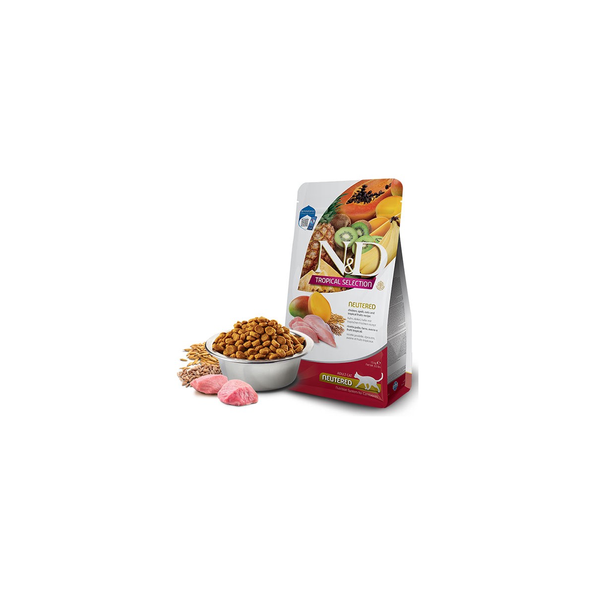 110000492225726.jpg N&d Tropical Selection Tavuklu ve Tropikal Meyveli Kısırlaştırılmış Kedi Maması 10 kg - Görsel 1