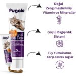 PUGALO Hairball Malt Paste Kediler Için Tüy Yumağı Önleyen Vitamin katkılı Malt Macun