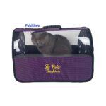 Pukitimo Flybag Şeffaf Kedi Çantası - Jumbo Kedi Köpek Taşıma Çantası - Mor